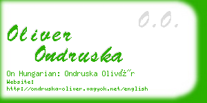 oliver ondruska business card